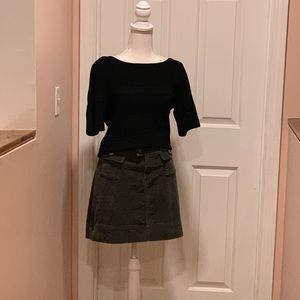 Gray corduroy skirt